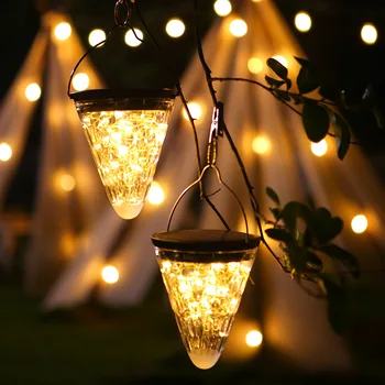 

LED Copper Wire Light Outdoor Courtyard Landscape Decoration Solar Portable Light Waterproof Solar Cone Star Light