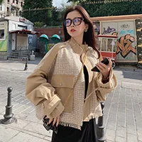 Khaki MISHOW осень элегантный дизайн с отворотами куртка с рукавом летучая мышь Для женщин с длинными рукавами и карманами, повседневное пальто, топы MX19C6485 - Цвет: Khaki