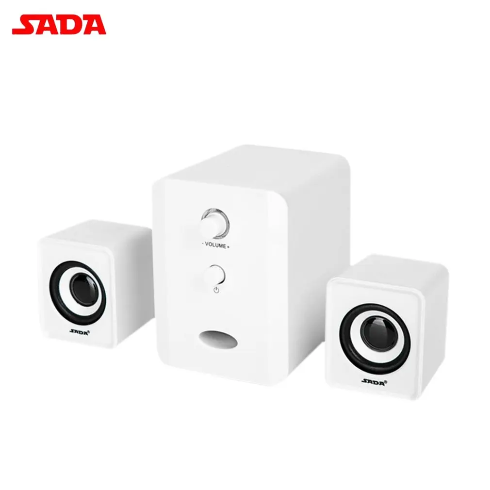 SADA D-201 USB проводной комбинированный динамик компьютерные колонки бас стерео музыкальный плеер сабвуфер звуковая коробка для настольного ноутбука телефона - Цвет: 1
