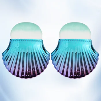 

2Pcs Multifunction Makeup Brush Nail Art Dust Brushes Nail Powder Cleaner Nails Polish Remover(Symphony Blue)