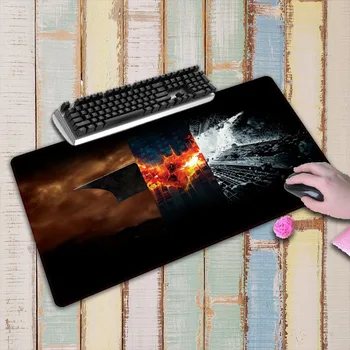 

Batman Logo Large Gaming White Lockedge Mouse Mat Keyboard Mat Table Mat Desk Mat For Notebook Laptop Gamer Mouse pad