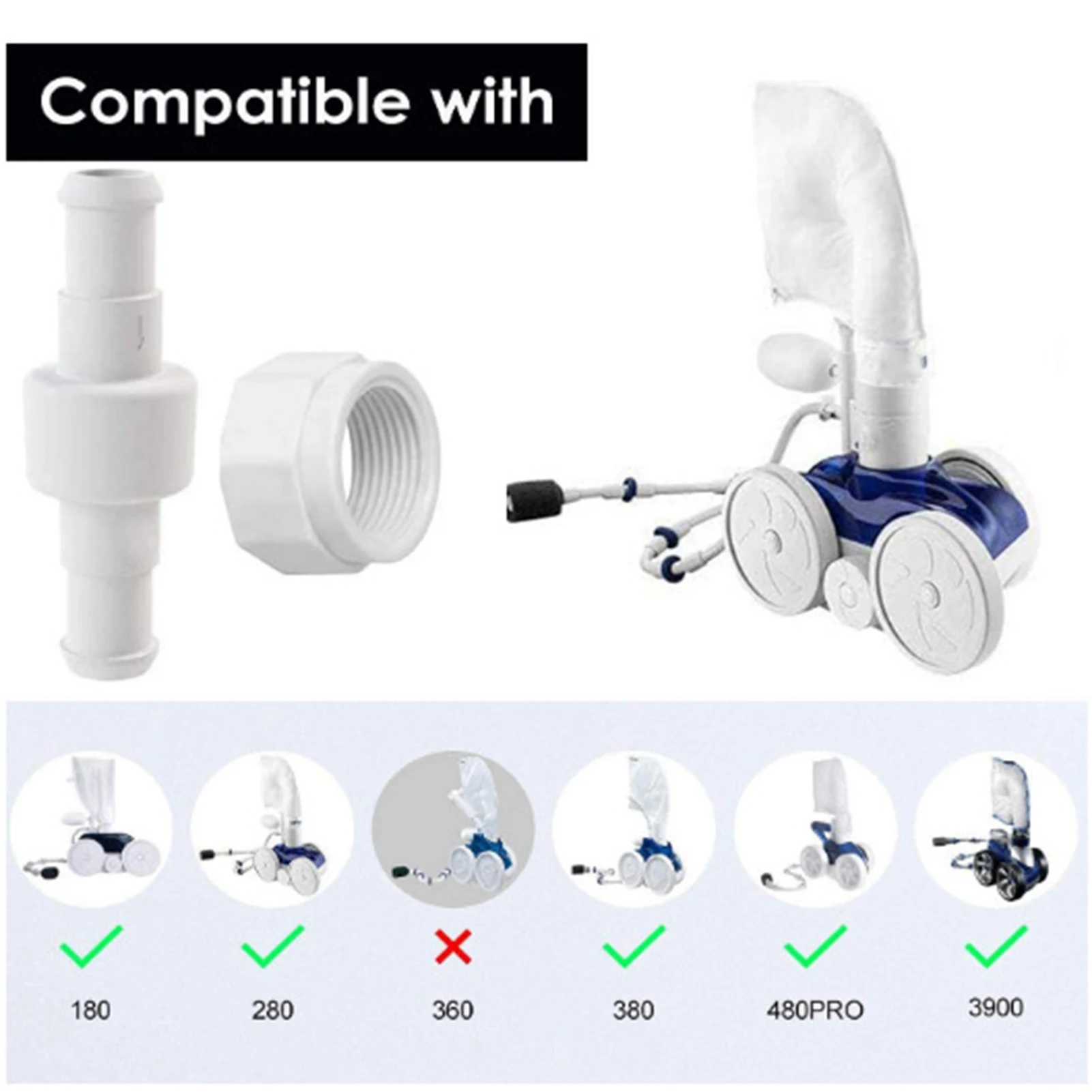 Pool Cleaner Hose Swivel Replace Kit 
