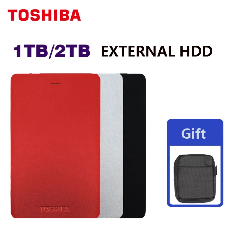 Внешний жесткий диск TOSHIBA 1 ТБ 2 1000 ГБ Гб HDD 5 дюйма USB 3 0 тонкий металлический корпус