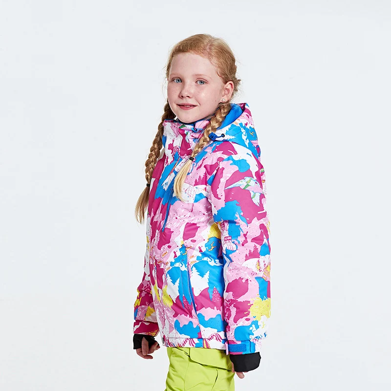 Детская Лыжная куртка, зимние спортивные теплые водонепроницаемые куртки для детей, зимние куртки для катания на лыжах и сноуборде, верхняя одежда для мальчиков и девочек