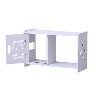 

Punch-Free Suction Wall Type Rack Bathroom Cabinet Toilet White Wood-Plastic Board Cupboard Shelf Tissue Storage Rack