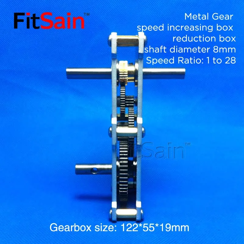 Gear Reducer Accelerator 1 to 28 Metal Speed Up Box Large Torque