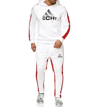 

Men's Brand Sets Thick Hoodie+Pants printing Logo Sport Suits Casual Sweatshirts Tracksuit Male Sportswear Gyms Fitness trouser