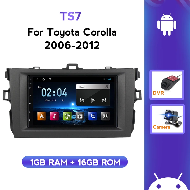 In Stock 2 Din Android System Car radio Multimedia Player Autoradio For Toyota Corolla 2006 2007 2008 2009 2010 2011 2012 | Автомобили и