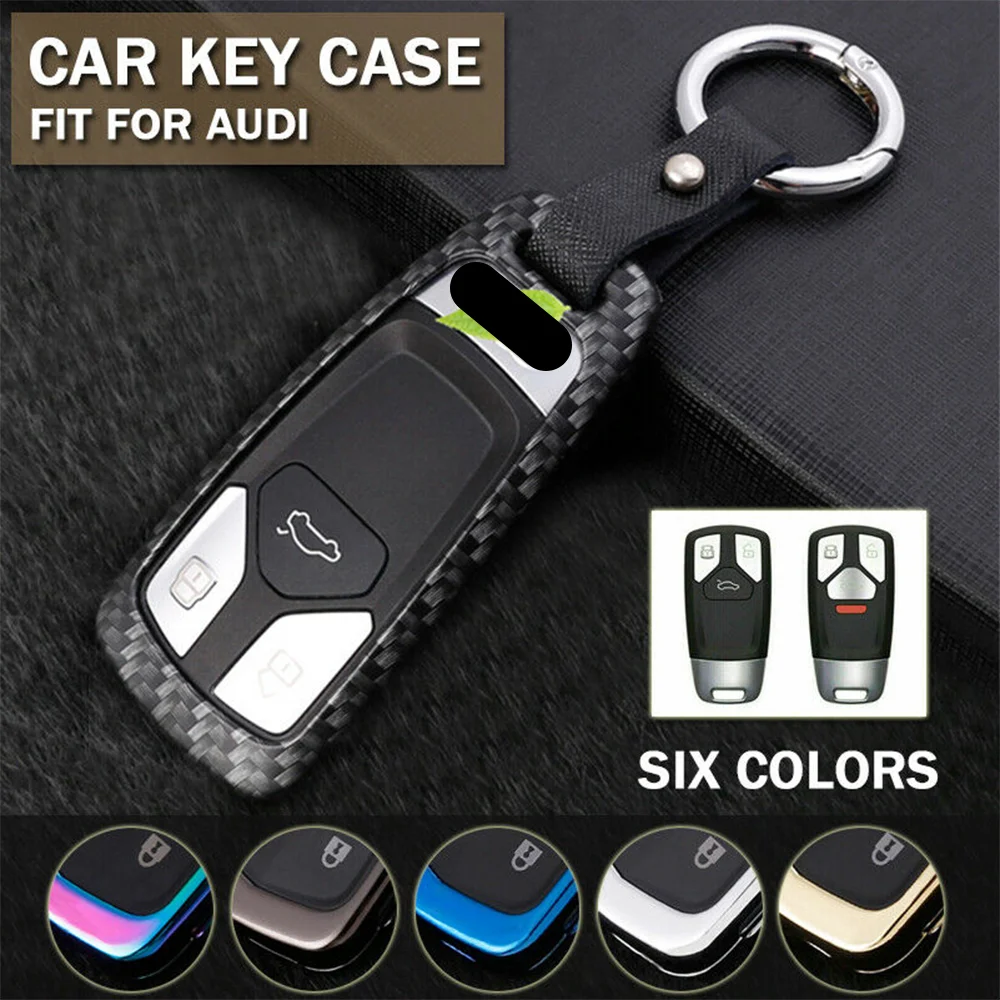 

Zinc Alloy Smart Remote Car Key Fob Keychain Cover Protector Case Bag For Audi TTS A6 A3 A5 Q7 Q5 QT S5 S7 Accessories