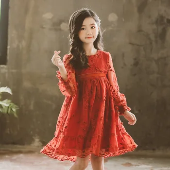 

2020 New Spring Brand Girls Dress Children Lace Dress Baby Princess Dress Mother and Daughter Beautiful Dress Embroidery,#3793