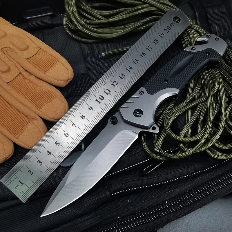 Тактический складной нож 9 дюймов 58HRC карманные ножи рукоятка G10 БОЕВОЙ ОХОТНИЧИЙ
