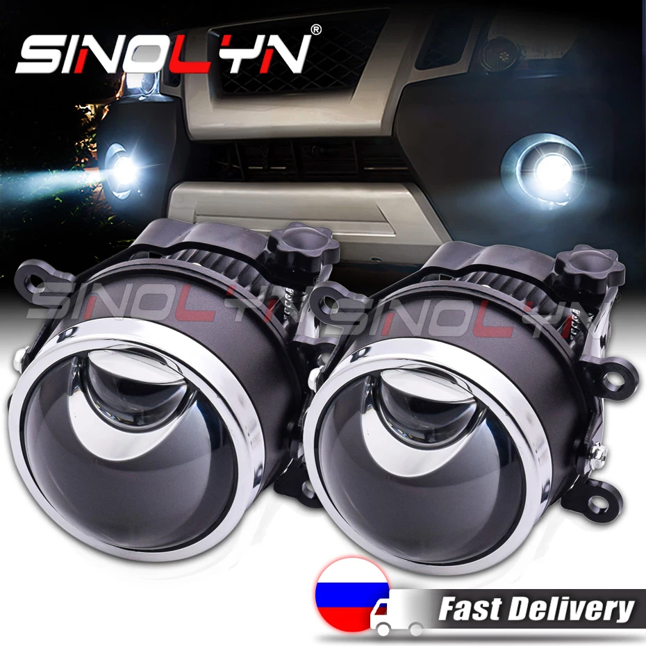 Sinolyn гиперболоидные Противотуманные фары Bi LED PTF противотуманные линзы для Ford FOCUS 2