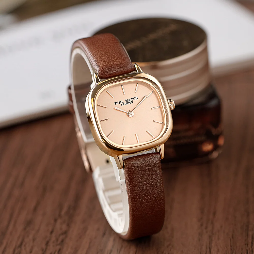 Women's Watch Small Green Watch Female New Ins Style Fresh Temperament Girls Watch Fashionable Small Square Watch