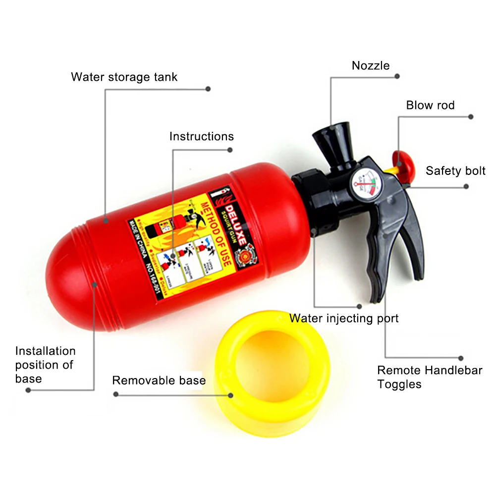 Дети Pull-типа, огнетушитель водяной пистолет Кепка костюм для пожаротушения пляж играть игрушки обучающая игрушка для мальчиков подарок
