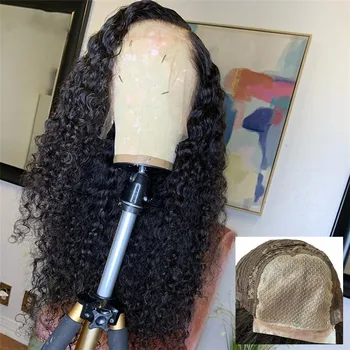 

Long Curly Wig PU Silk Base Wig with Natural Hairline Lace Front Human Hair Wigs with Baby Hair Bleached Knots For Women