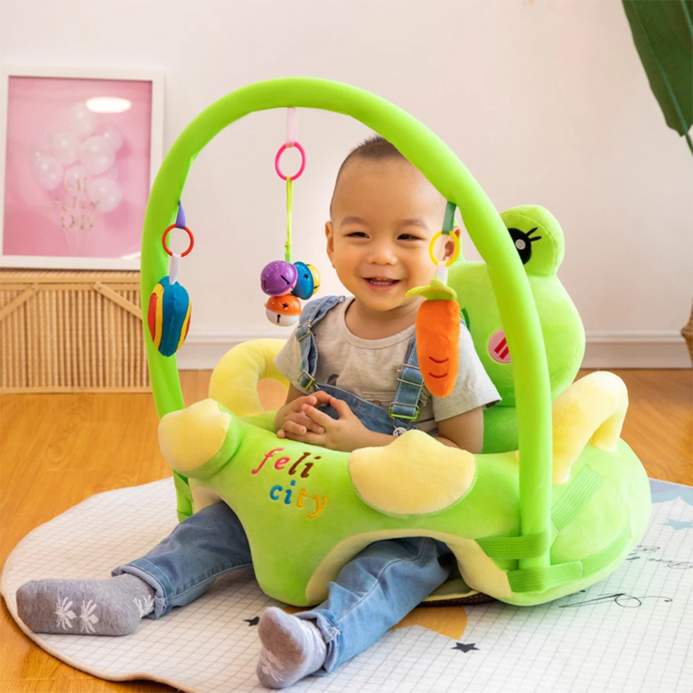 Infant Support Seat Learning Sitting Chairs for Babies Bouncer Soft Animal Shaped Plush Floor Seats Comfortable for Play Infants Baby Sofa