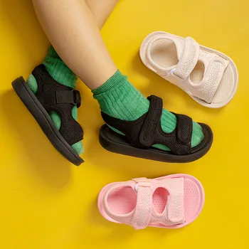 

Summer Infant Kids Shoes Baby Boys Girls Cute Cartoon Indoor Casual Slipper Shoes Sandals soft Solid Color Little Kid Shoe