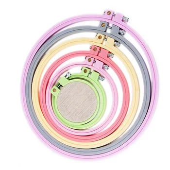 

1 pcs Embroidery Cross-Stitch Wooden Frame Hoop Circle Embroidery Shed DIY hand Craft Sewing Needwork Tool Color Random