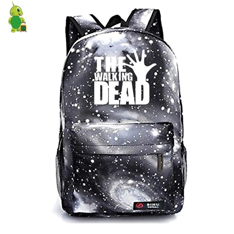 The Walking Dead рюкзак для Galaxy детей школьные сумки для женщин и мужчин светящийся дорожный рюкзак для мальчиков и девочек детская сумка для книг - Цвет: 4