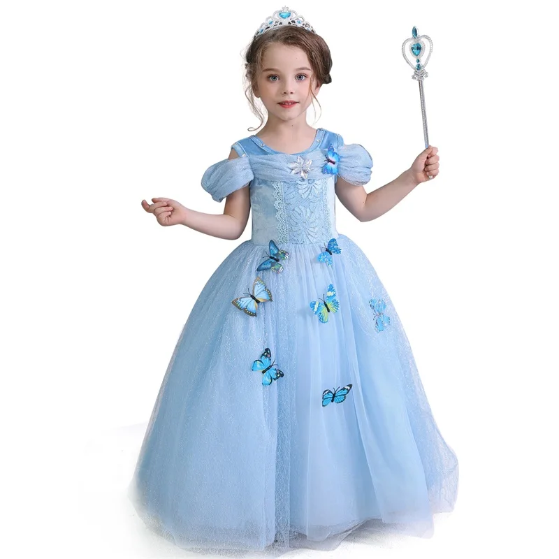 Girls Princess Costume For Kids Halloween Party Cosplay Dress Up Children Disguise Fille