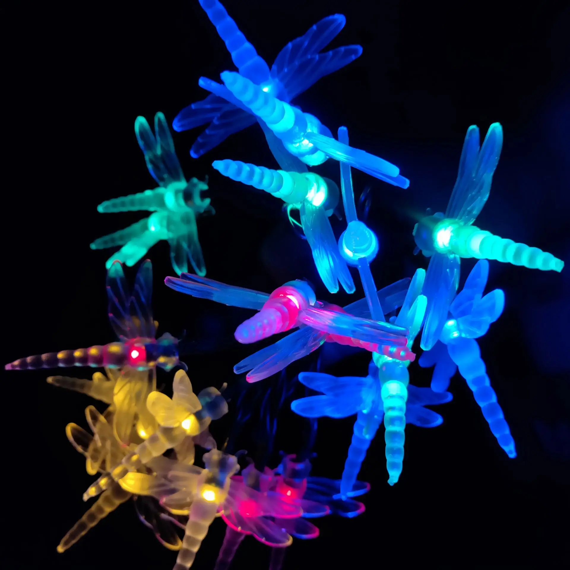 

5 M 20led Animal Lighting Chain Solar Dragonfly Lighting Chain Outdoor Flowerpot Ornamental Festoon Lamp patio lights