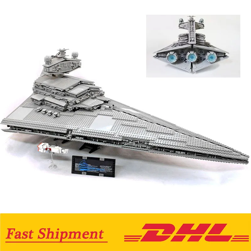 

Star 05027 Wars Emperor Fighters Starship Destroyer Model Building Blocks Bricks Compatible with Lego 10030 75252 Kid Toys