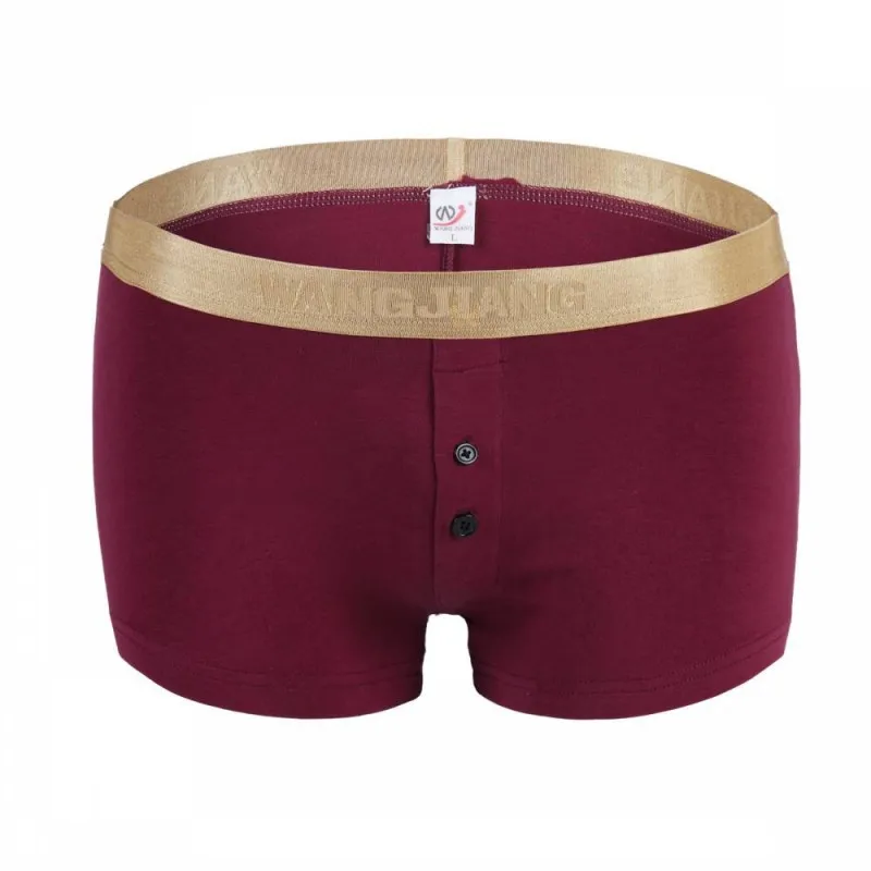 2017 New Style Wj Brand Gay Underwear Men's Sexy Boxers Cotton Button