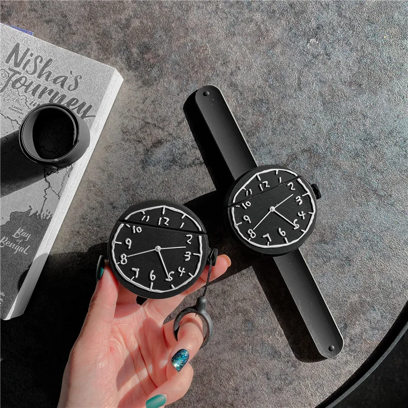 

3D Watch Case for Airpods Cute Accessories Bluetooth Earphone Protective Cover for Airpod 2 Cartoon Silicone Wearable with Strap