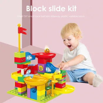 

86pcs/set Slideway Building Blocks Children Small Particle DIY Assembly Bricks Toys For Children Kids