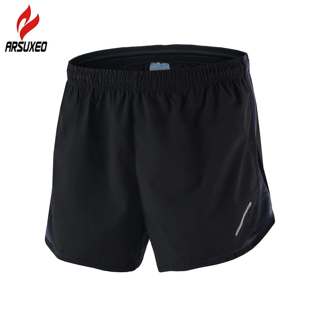 

Шорты мужские ARSUXEO 2 в 1, с карманом на молнии, дышащие, быстросохнущие