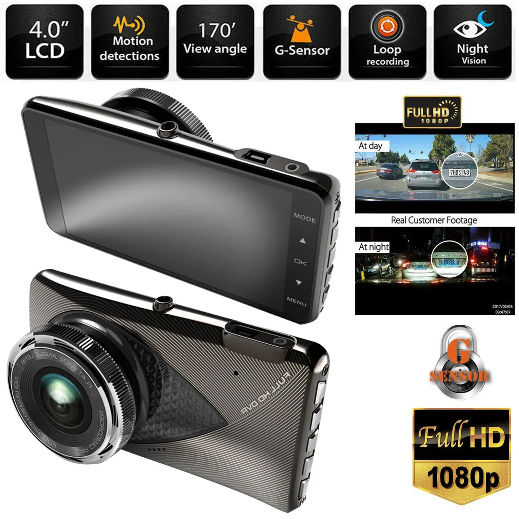 Автомобильный видеорегистратор камера HD 1080P автомобильная с ночным видением 3 0
