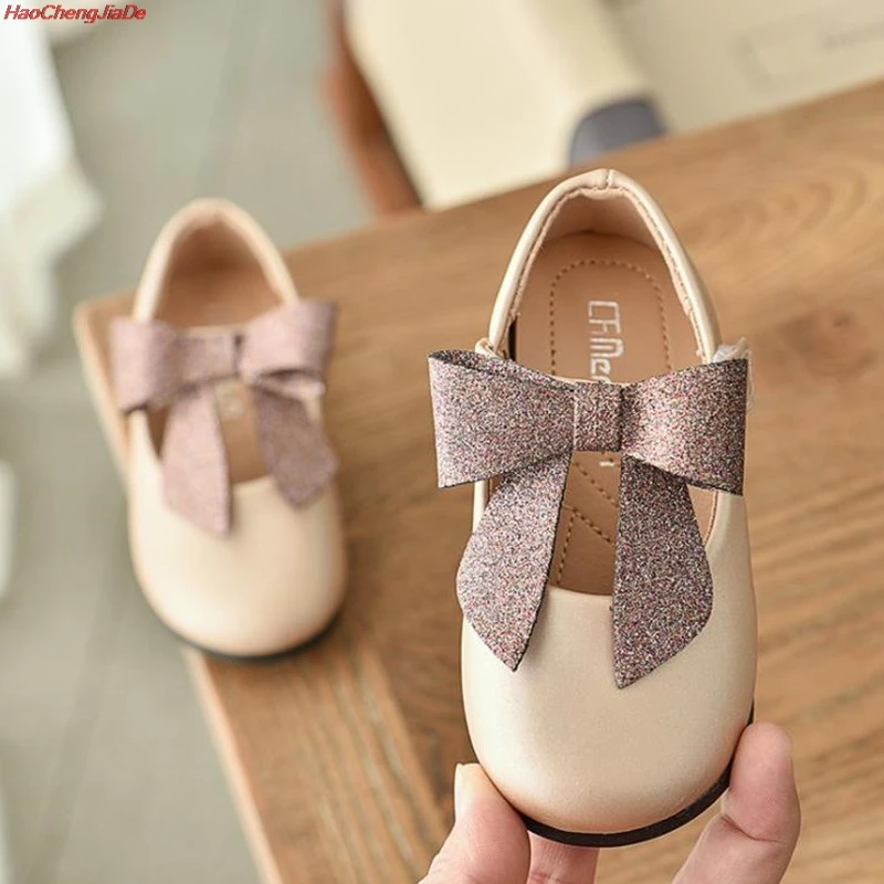 

Autumn New fashionable Children Infant Kid Baby Girl Bow Soft Sequins Shallow Single Princess Casual Shoes Dance shoes