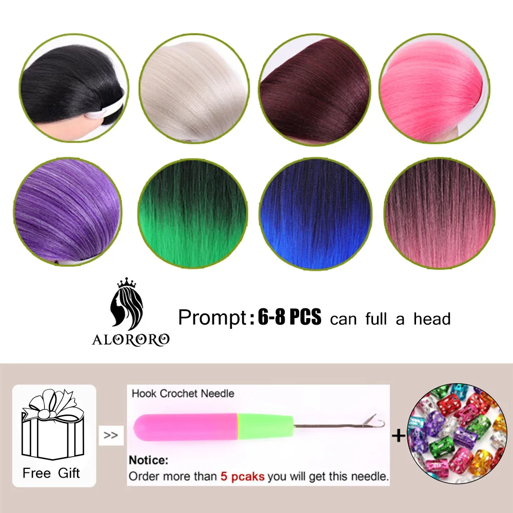 Alororo Afro Ombre Jumbo Box Braids Easily Braids Extensions Synthetic Afro Professional Pre stretched Braiding Hair