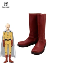 ROLECOS/Обувь для костюмированной вечеринки в стиле аниме «One Punch-Man»; Saitama; костюмы для косплея; красные высокие сапоги для мужчин; обувь для костюмированной вечеринки по индивидуальному заказу