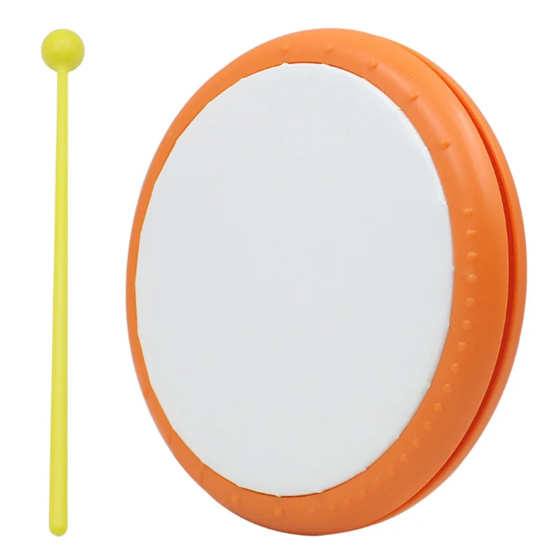

Portable Plastic Tambourine Drum with Drumstick Percussion Musical Instrument