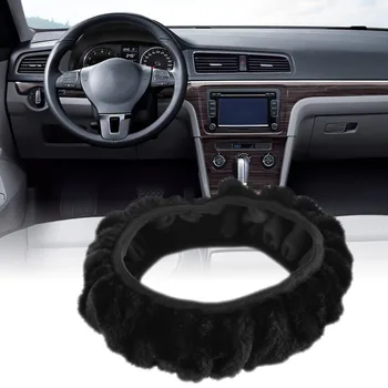 

Auto Warm plush winter car steering wheel cover imitation wool Universal auto supplies car accessories hot sale