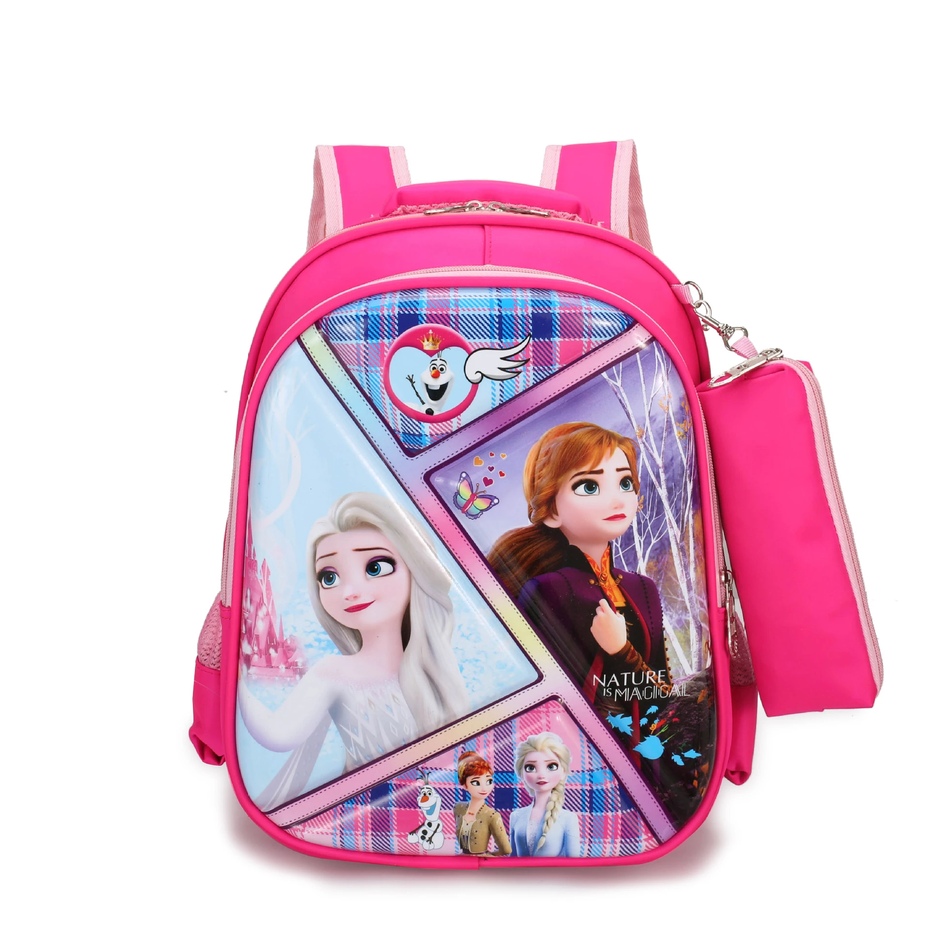 Mochila escolar Disney con dibujos animados frozen y elsa para niños, Bolsa Escolar con carcasa dura, estuche lápices para niñas pequeñas| Mochilas de felpa| - AliExpress