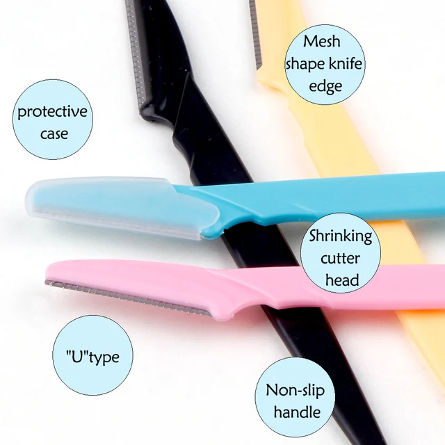 3/4/10Pcs Eyebrow Trimmer Face Blade Shaver Portable Eye Brow Epilation Hair Removal Cutters Safety Cutting Woman Makeup Tools 5