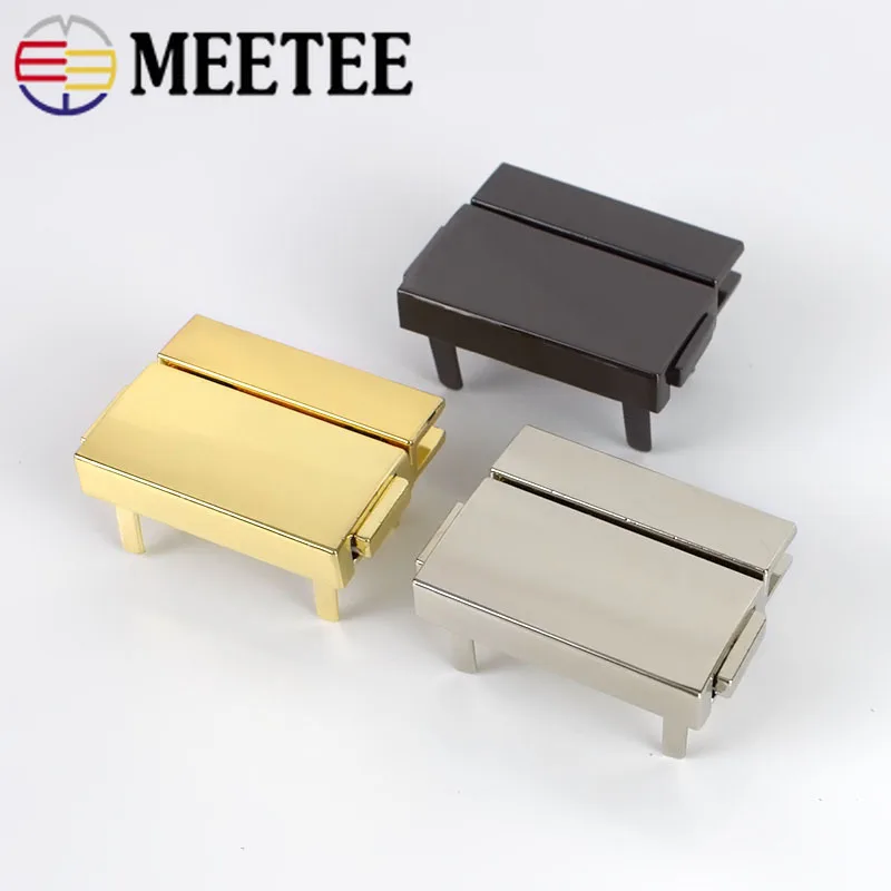 2/4 шт. Meetee 38x29 мм прямоугольные металлические нажимные замки женская сумка с
