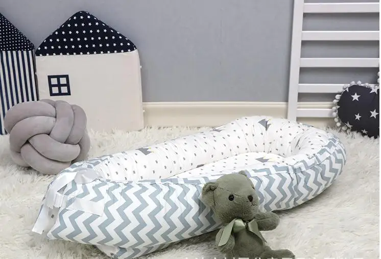 Детская кроватка, переносная кровать, колыбель, люлька, детская кроватка из хлопка, съемная моющаяся кроватка для новорожденных, детская колыбель, 80x50 см
