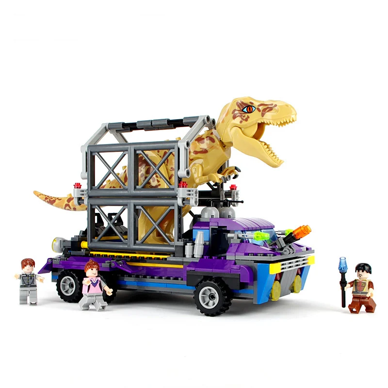 Jurassic World Compatible Legoinglys Set 4 Park 3 Dinosaur T rex Building Blocks Bricks Children Boys 5
