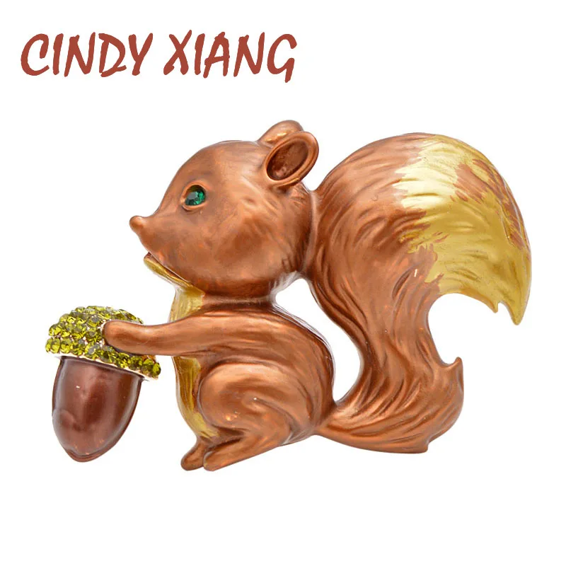 Брошь унисекс &quotБелка&quot CINDY XIANG украшение для мужчин и женщин в виде животного с