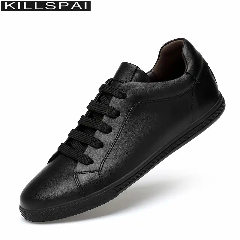 tenis preto couro masculino