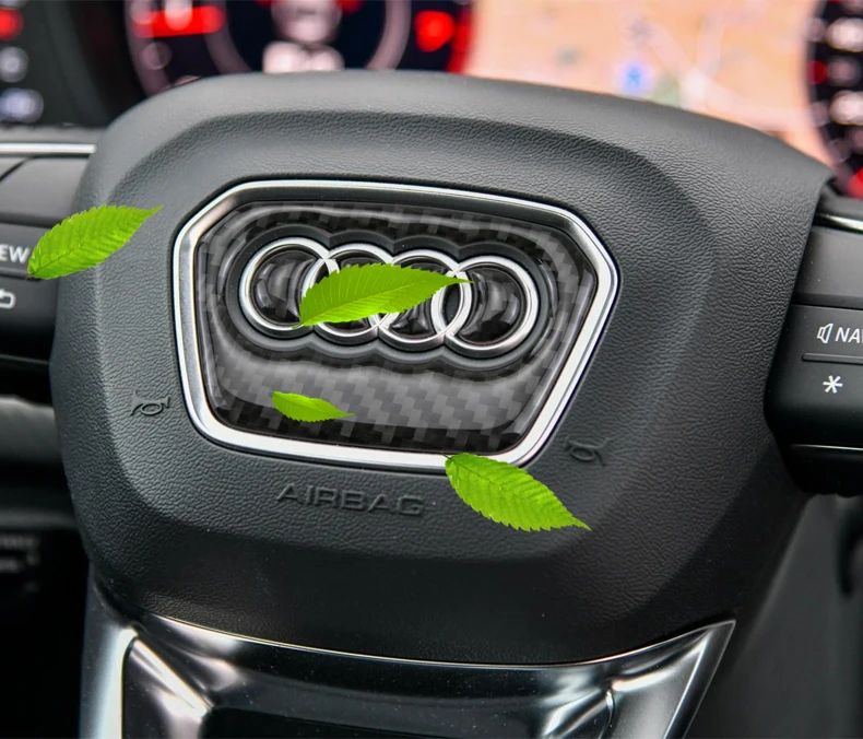 Для Audi A1 A3 A5 A4 A6 A7 A8 S3 S4 S5 S6 S7 Q3 Q5 Q7 TT углеродное волокно руль эмблема 3D автомобиля наклейки Средства для укладки волос