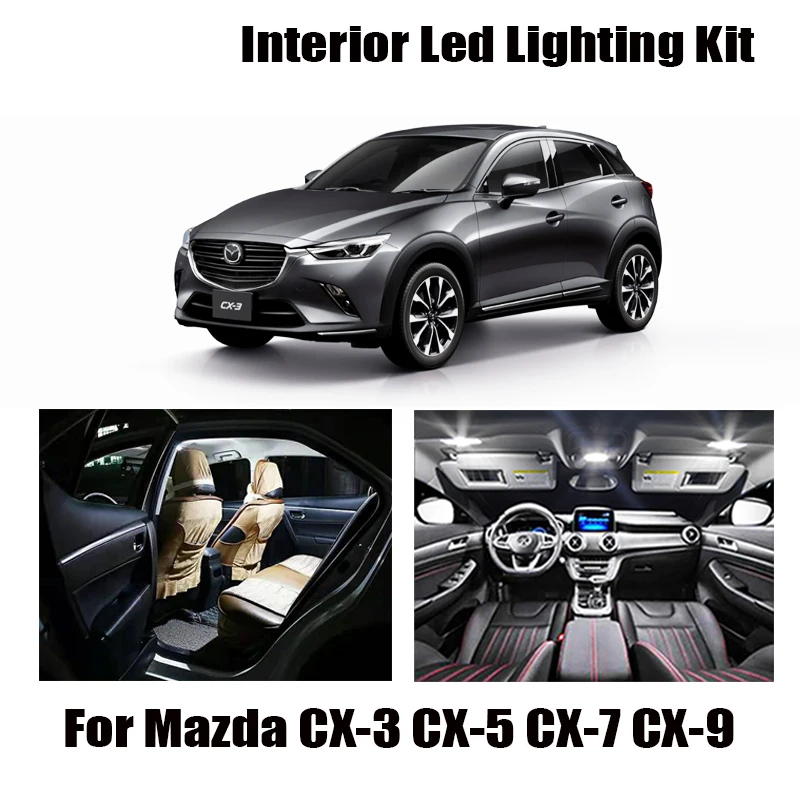 For Mazda Cx 3 Cx 5 Cx 7 Cx 9 Cx3 Cx5 Cx7 Cx9 Vehicle Led Interior Dome Map Light License Plate Light Accessories Signal Lamp Aliexpress