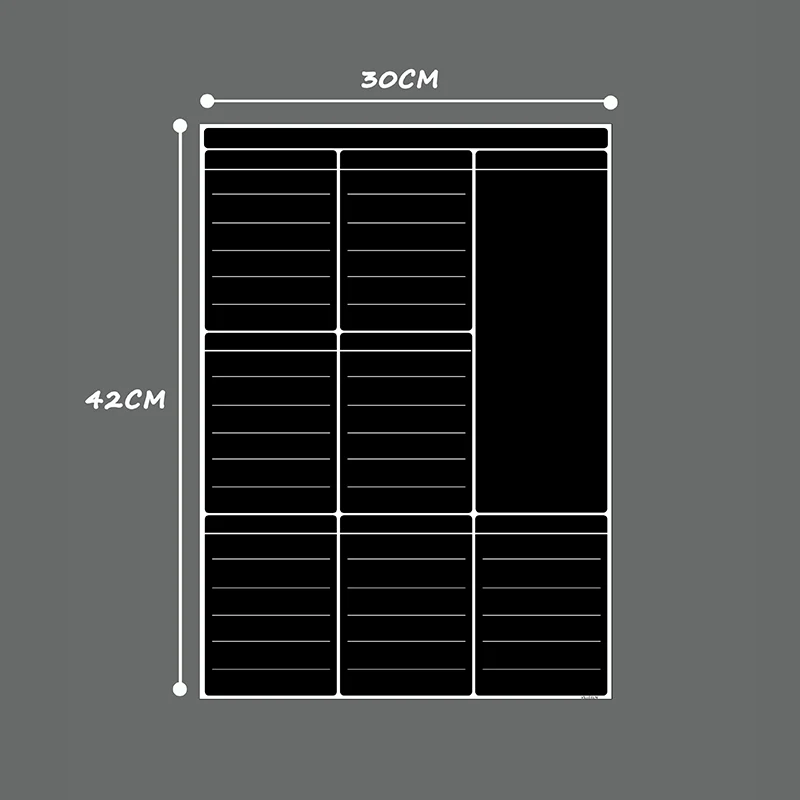 A3 Магнитная сухая стираемая белая доска для записей кухонный холодильник еженедельная белая доска календарь полезное меню планировка