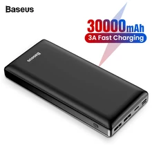 Baseus, 30000 мА/ч, внешний аккумулятор для samsung S10, S9, Xiaomi Mi, 9, 30000 мА/ч, внешний аккумулятор USB C, портативное зарядное устройство, повербанк Baseus, 30000 мА/ч, внешний аккумулятор для samsung S10, S9, Xiaomi Mi, 9, 30000 мА/ч, внешний аккумулятор USB C, портативное зарядное устройство, повербанк