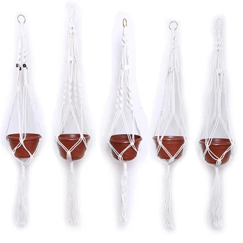 

Hanging Basket 100% Handmade Macrame Plant Hanger Flower Pot Hanger For Wall Decoration Courtyard Garden Supply Product