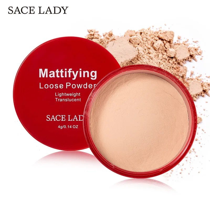 

SACE LADY Long Lasting Loose Powder Makeup Matte Face Setting Powder Oil-control Make Up Translucent Brighten Cosmetic