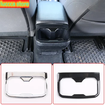 

Car armrest compartment rear seat Panel carrier cover beautifying ABS carbon fiber sticker for Toyota Tacoma -2020 interior